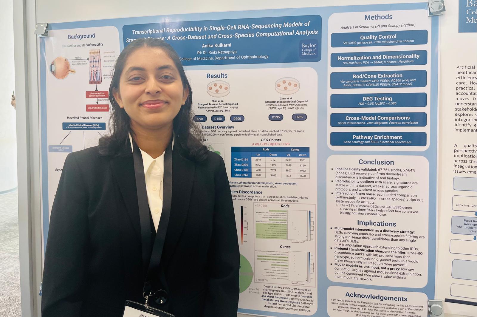 Anika presenting her poster at the AI in Health Conference on September 16, 2026